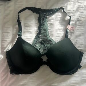 Victoria’s Secret Sexy Tee Smooth Lightly Lined Front Close Demi Bra Green